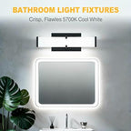 16 Inch LED Bathroom Lighting Fixtures Over Mirror, Modern Black Vanity Lights - Image 6