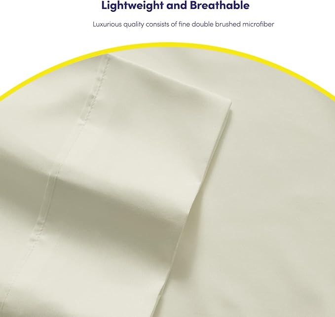 Queen Sheets Ivory - Image 6