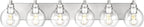 Bathroom Light Fixtures, 6 Light Brushed Nickel Vanity Light, 38 Inch Modern by Metwet