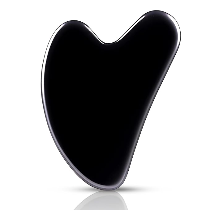 Gua Sha Facial Tools, Natural Obsidian Guasha Tool by FUIYOOCEN