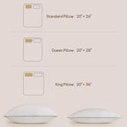 BHZ King Size Pillows Set of 4 Feather Down Hotel My King Pillows Bed Goose - Image 9