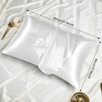 AUAUY 2 Pack Satin Silk Pillowcase, 19.69x31.50inches Silk Pillowcases - Image 2