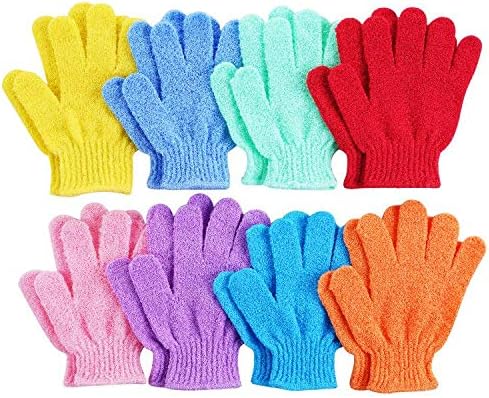 16 pcs Exfoliating Shower Gloves, Double Sided Exfoliating Bath Gloves Deep by WelcometoCVNDKN