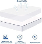 WhatsBedding Waterproof Mattress Pad King Cotton Top Down Alternative Filling - Image 9