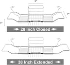 BESTHLS Bathtub Tray Caddy for Luxury Bath Expandable Extra Wide Bath Tub Tray - Image 2