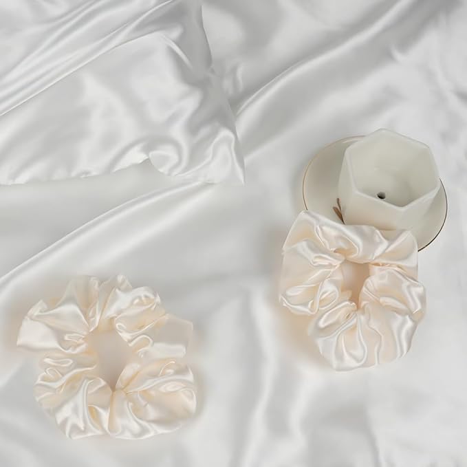 AUAUY 2 Pack Satin Silk Pillowcase, 19.69x31.50inches Silk Pillowcases - Image 8