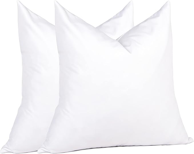 puredown® 16x16 Feathers Down Pillow Inserts, Bed Decor by Puredown