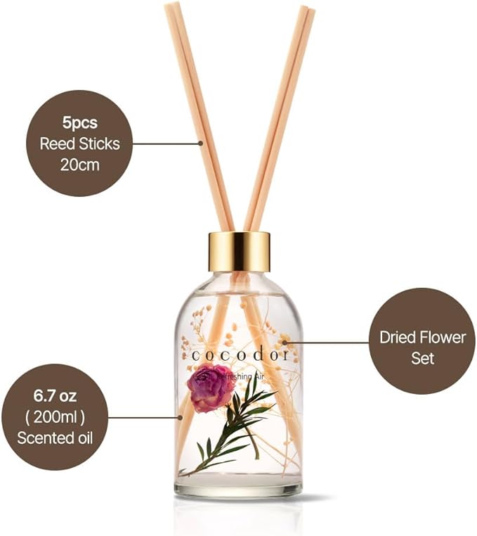 COCODOR Herbarium Reed Diffuser/Black Cherry/6.7oz/ Fragrance Scent Essential - Image 3