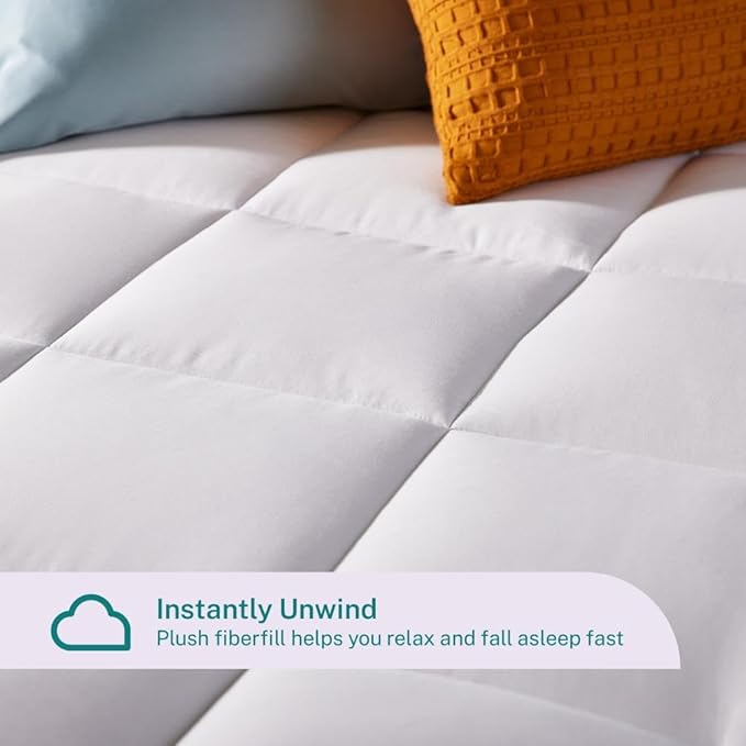 Sleep Innovations Dual Layer 4 Inch Memory Foam Mattress Topper, Full Size - Image 6