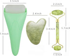 Chikoni 3 in 1 Ficial Face Ice Jade Roller and Gua Sha Tool, Natural Real Jade - Image 6
