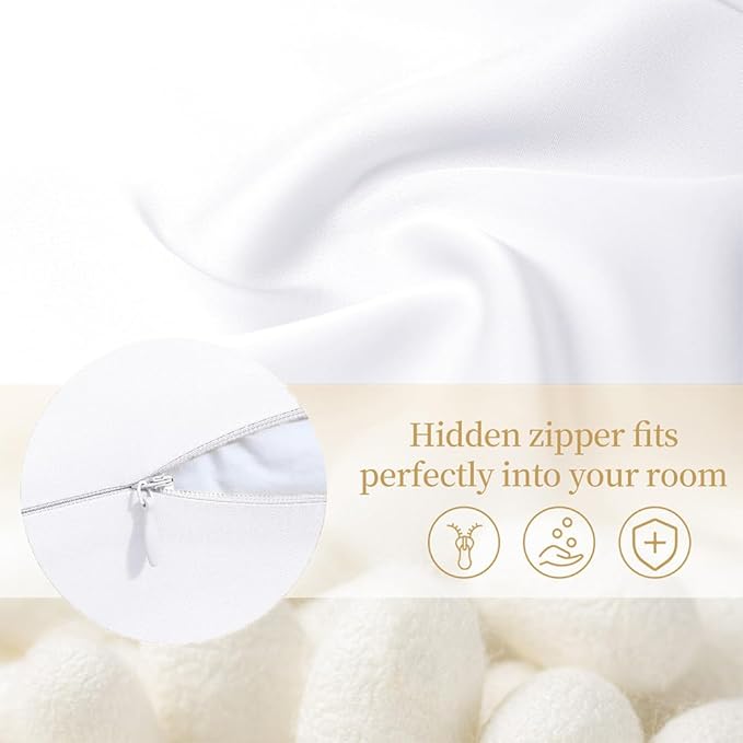Mulberry Silk Pillow Cases Set of 2, Both Sides Real Silk Pillowcase - Image 4
