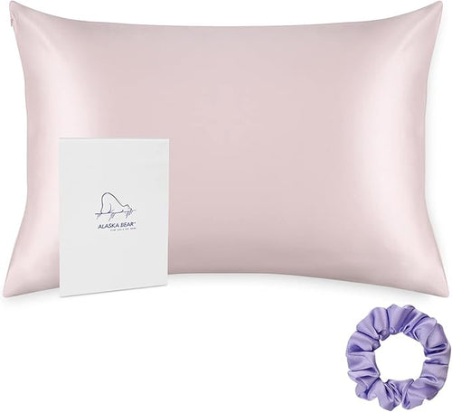 ALASKA BEAR Luxurious 22 Momme Silk Pillowcase, 100% Mulberry Silk Pillow Case by ALASKABEAR