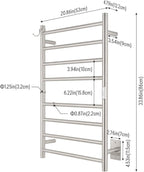 Wall Mounted Towel Warmer 8 Bars - Image 6