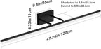 Aipsun 48inch Black Bathroom Llight Fixtures LED Vanity Light Adjustable Modern - Image 6