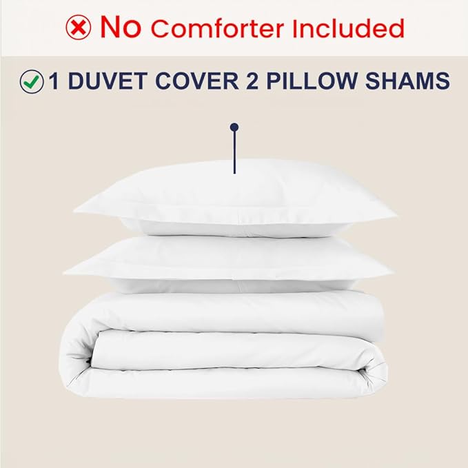 Kotton Culture 3 Pc Duvet Cover Queen Size/Full Size Set-100% Egyptian Cotton - Image 2