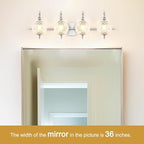 Brushed Nickel Bathroom Vanity Light Fixture Vintage Style - Image 2