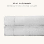 BIOWEAVES 100% Organic Cotton 700 GSM Luxury Bath Towels - Image 3