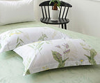 FADFAY Duvet Cover Set Full Shabby Green Daisy and Lavender Flowers Botanical - Image 8
