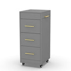 Salon Trolley Cart with Wheels, 3-Drawer Rolling Hair Styling Station, Mobile by OmySalon