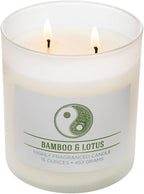 Carolina Bamboo Lotus Scented Candle, 16 oz Wellness Relaxing Aromatherapy - Image 4