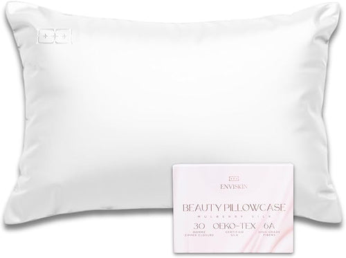 100% Mulberry Silk Pillowcase Infused by ENVISKIN