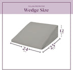 CirclesHome Wedge Pillow Cover 100% Cotton, Zippered Wedge Pillow Case Protector - Image 2