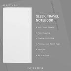 Cloth & Paper Travel Notebook | Daily Planner Agenda – Aspen | A5 Slim Planner - Image 3