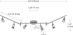 Globe Electric 59351 Payton 6-Light Foldable Track Lighting, Matte Silver - Image 9