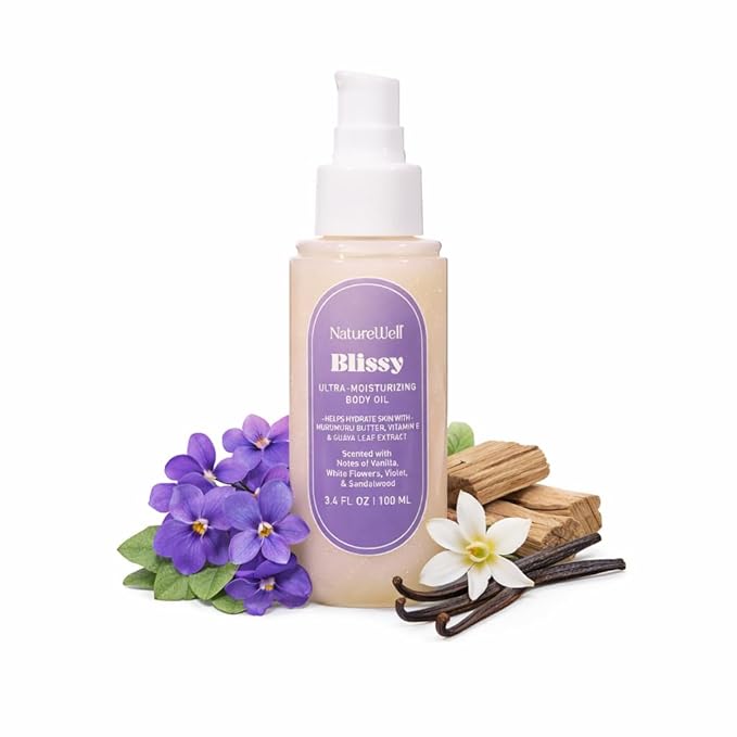 NATURE WELL Illuminating Shimmer Body Oil, Lightweight, Fast-Absorbing Formula by NATUREWELL