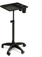 Salon Rolling Tray, Height Adjustable Tattoo Tray Rolling Cart, Storage Utility by Roixeeds