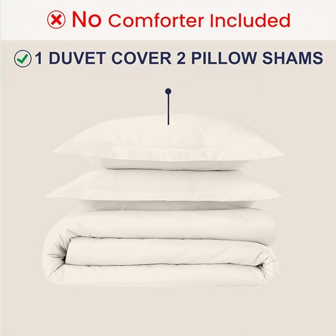 Kotton Culture 3 Pc 120" x 98" Duvet Cover Set Oversized King 100% Egyptian - Image 2
