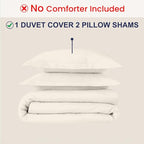 Kotton Culture 3 Pc Duvet Cover King Size Set-100% Egyptian Cotton 600 Thread - Image 2
