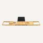 Amazon Basics Expandable Bamboo Bathtub Tray Caddy, 29.5-43 in, Spa Bath - Image 3
