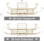 BESTHLS Bathtub Tray Caddy for Luxury Bath Expandable Extra Wide Bath Tub Tray - Image 2