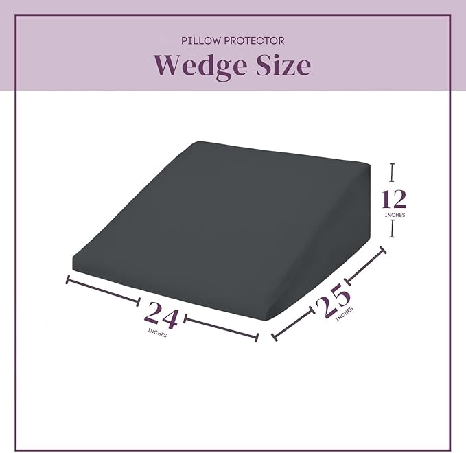 CirclesHome Wedge Pillow Cover 100% Cotton, Zippered Wedge Pillow Case Protector - Image 2