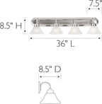 Design House 519215 Millbridge Vanity Light Dimmable - Image 2