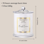 Chloefu LAN White Linen Candles, Luxury Scented Soy Jar Bathroom Candle - Image 2