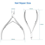 Professional Cuticle Nippers Set, Stainless Steel Manicure Kit - Image 7