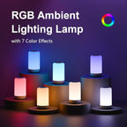 Touch Night Light Rechargeable LED Mood Lamp 7 RGB Color Ambience Lighting - Image 2