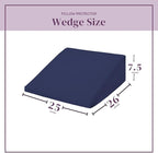 CirclesHome Wedge Pillow Cover 100% Cotton, Zippered Wedge Pillow Case Protector - Image 2