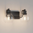 Tipace 2 Lights Industrial Bathroom Vanity Light Fixtures Over Mirror Black by Tipace