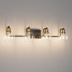 Tipace Industrial Bathroom Vanity Lighting Fixtures 4-Lights Vintage Black & by Tipace