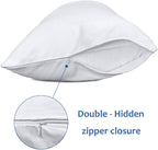 Precoco Body Pillow Pillowcase, 100% Cotton White Body Pillow Cover - Image 3