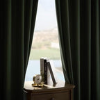Joydeco Dark Olive Velvet Curtains 120 inch Length 2 Panels, Luxury Blackout - Image 4