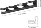 4-Light Bathroom Vanity Light, Matte Black Bathroom Light Fixtures Over Mirror - Image 4