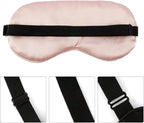 2 PCS Pink Satin Sleep Masks, Adjustable Silk Eye Mask - Image 2