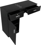 Wall Mount Styling Station for Hair Stylist, Wooden Hair Salon Station Storage - Image 6