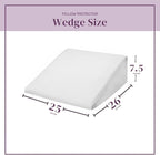CirclesHome Wedge Pillow Cover 100% Cotton, Zippered Wedge Pillow Case Protector - Image 2