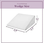 CirclesHome Wedge Pillow Cover 100% Cotton, Zippered Wedge Pillow Case Protector - Image 2