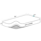 Pack and Play Mattress Pad Waterproof, Pack and Play Sheets Quilted- 39" x 27" - Image 4